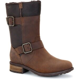 Ugg Oregon Suede Tall Buckle Winter Moto Boots